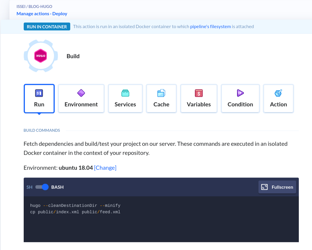 Buddy パイプライン設定